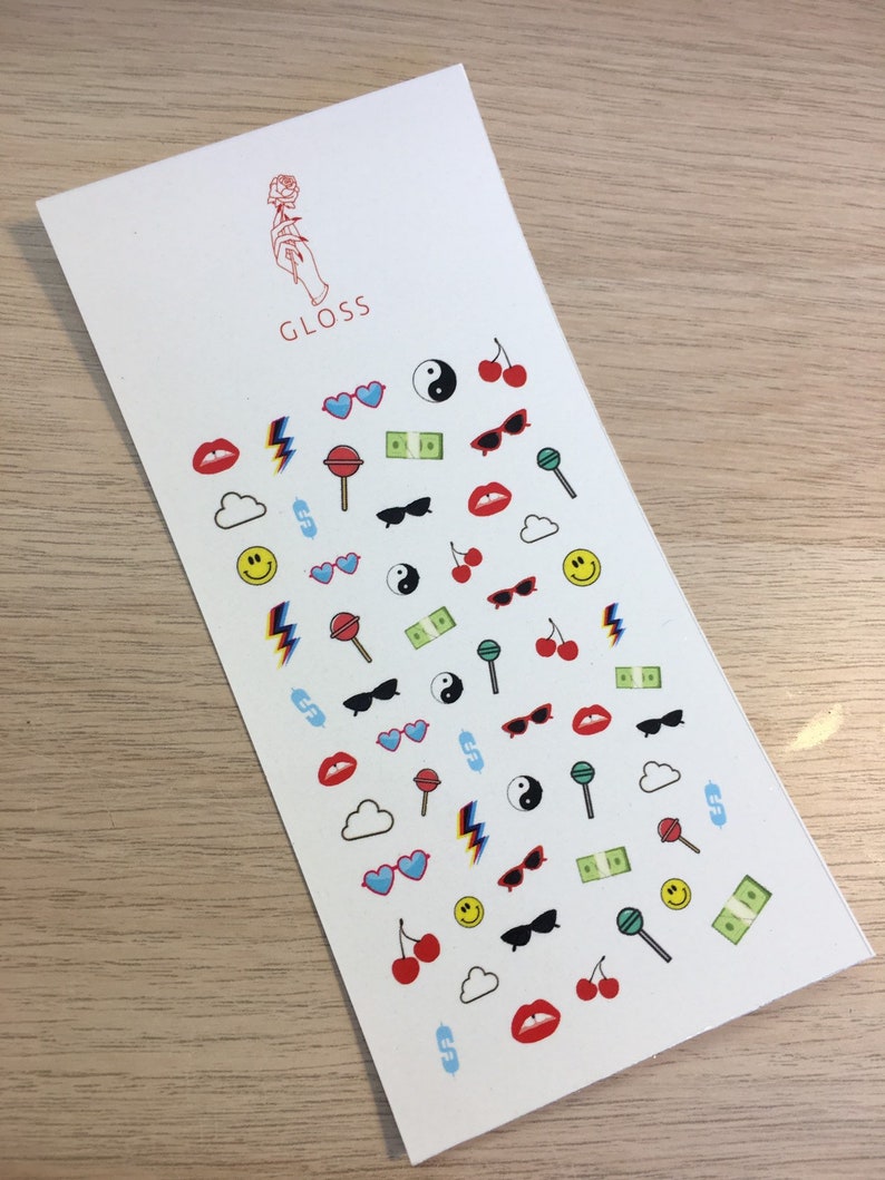 Icons Nail Decals | Etsy