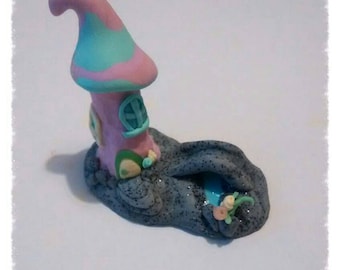 Fairy house and garden polymer clay