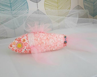 Fabric fish decoration, handmade