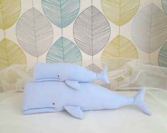 Whale plushies mum and baby