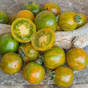 Tomatensamen ‚Grünes Zebra‘ – Gestreift, Grün-gelb, Samenfest, Ca. 20 Samen