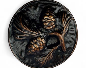 PINECONE cabinet knob 1 1/2” - sculpted and cast by hand in Montana.