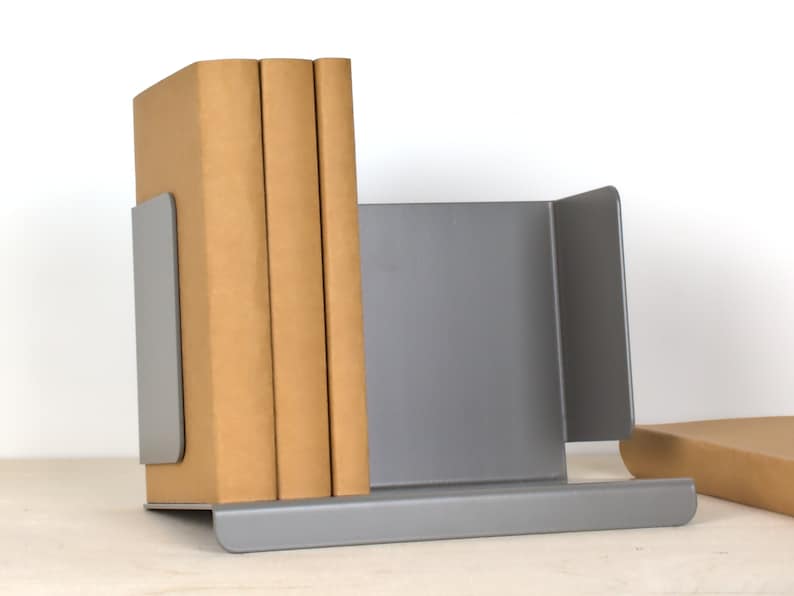 Bookend Design Bookshelf Desk Book Stopper Etsy