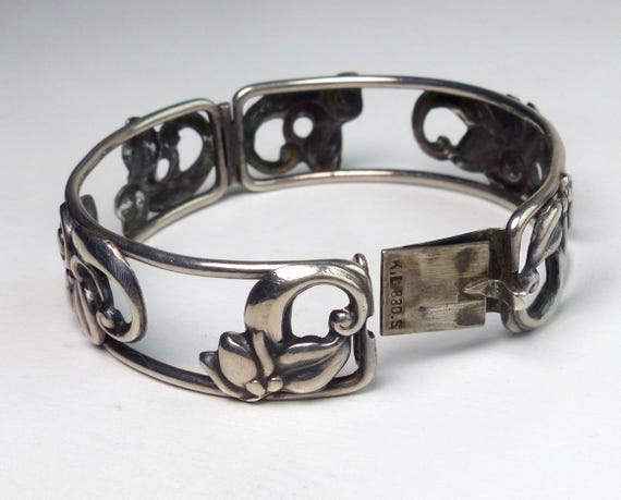 Knud Lind Denmark 830S Solid silver hinged Bangle… - image 5