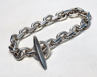 Jens J.aagaard Denmark Sterling Silver Anchor Chain Bracelet 20cm