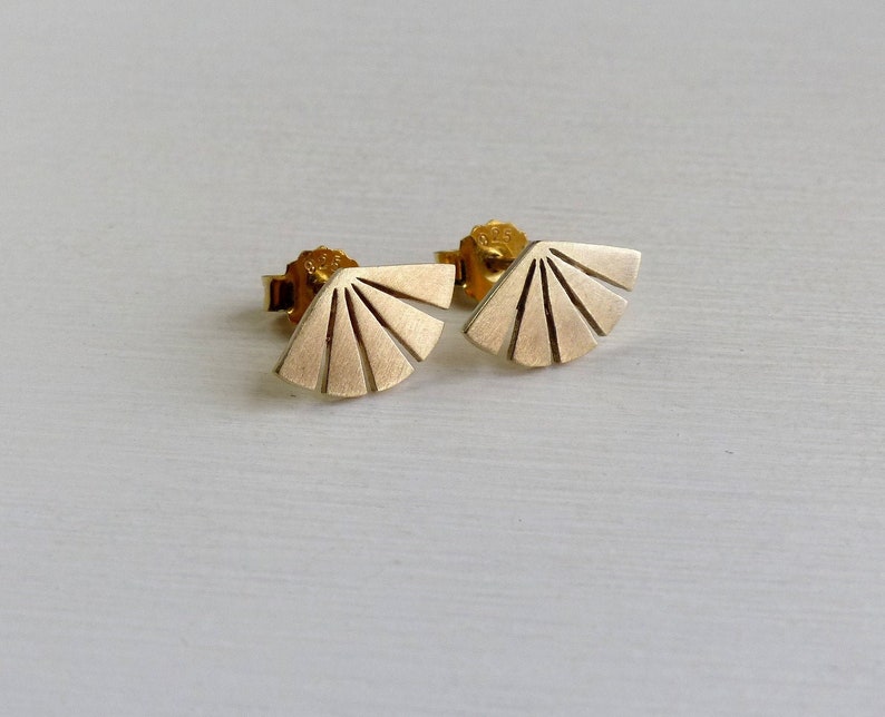 Pernille Corydon Danish Sterling silver gold plated Dawn Earrings Earsticks Daylight Collection Stud Earrings Denmark Scandinavian jewelry image 1