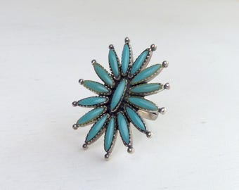 Vintage Sterling silver ring Flower Blossom ring