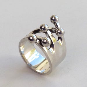 Anna Greta Eker Norway Sterling silver 925 Jester Ring Vintage midcentury modern Norway Scandinavian jewelry