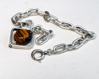 イタリア ヴィンテージ シルバー800 トルグ リンク ブレスレット ヴィンテージ シルバー 800 チェーン ブレスレット [ silver 800