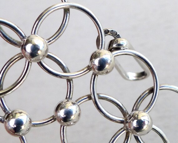 Modernist 830 Solid silver large pendant Nordic M… - image 5