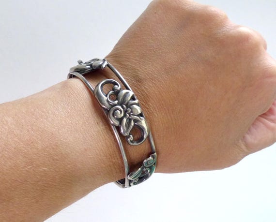 Knud Lind Denmark 830S Solid silver hinged Bangle… - image 1