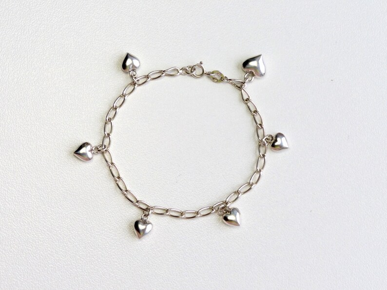 Aagaard Danish sterling Silver Hearts Bracelet small size chain Bracelet JAa Denmark Scandinavian jewelry Kids Heart charm Bracelet Jens J