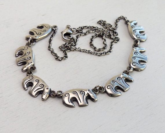 Kalevala Koru Finland 925 Sterling Silver Bear Necklace 18grams