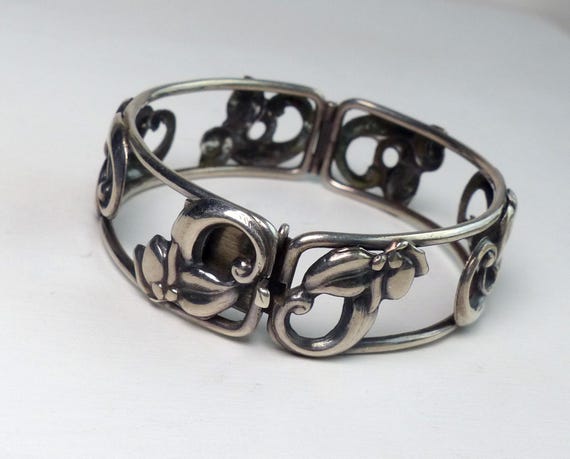 Knud Lind Denmark 830S Solid silver hinged Bangle… - image 6