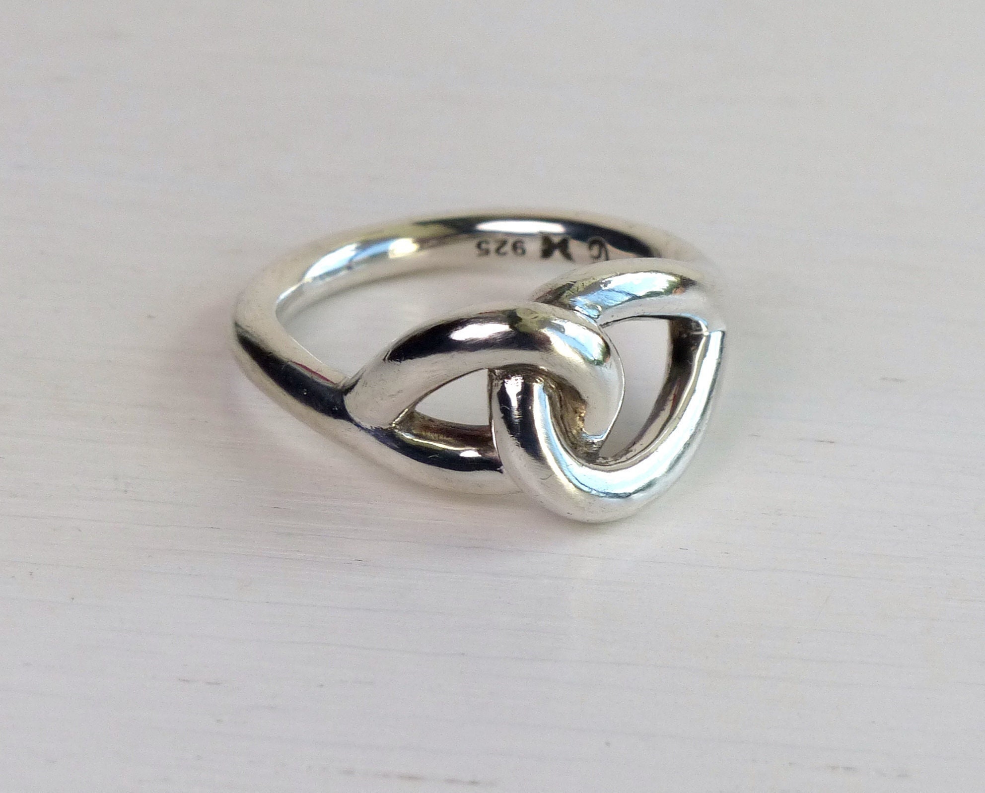 Vintage CW 925 Silver Rope Knot Ring Sz 6.5 | eBay