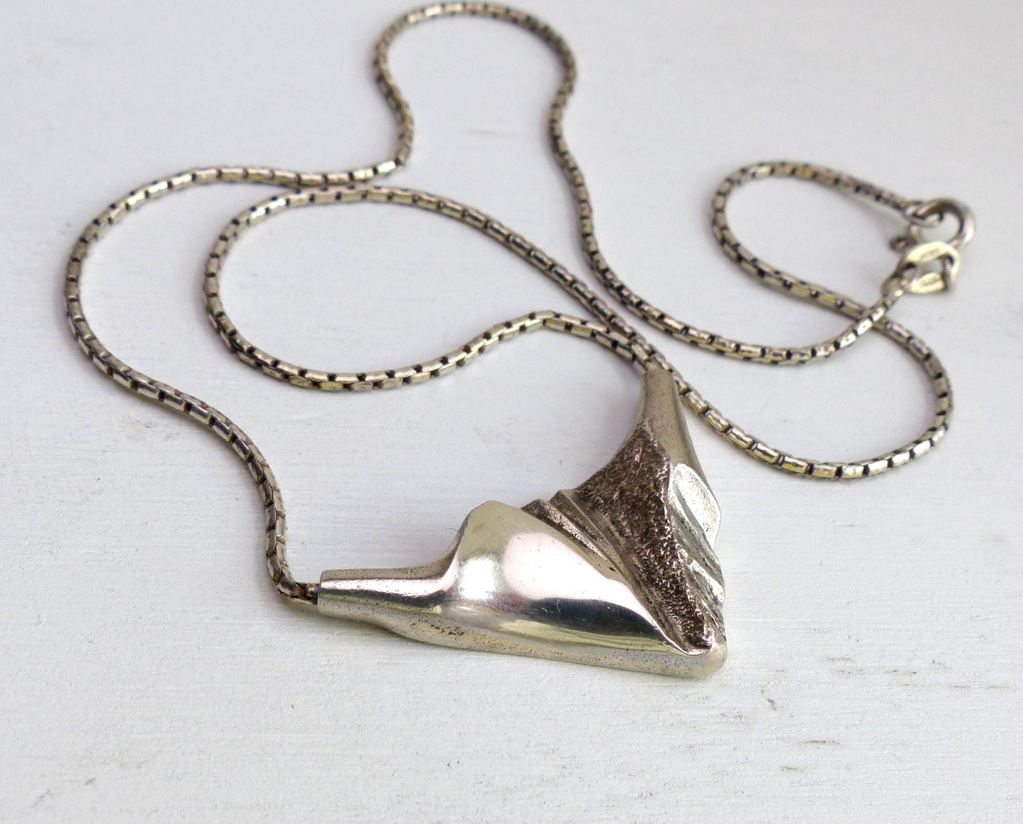 Niels Erik FROM Denmark Sterling Silver Modernist Necklace Organic
