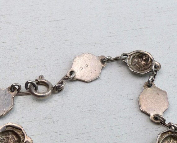 Antique 830 Solid silver Enamel Religious Christe… - image 6