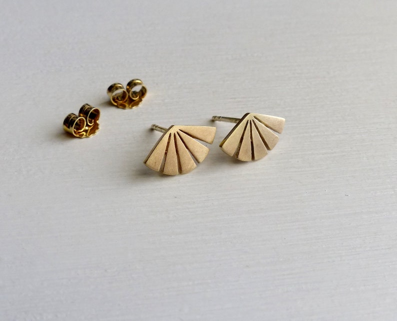 Pernille Corydon Danish Sterling silver gold plated Dawn Earrings Earsticks Daylight Collection Stud Earrings Denmark Scandinavian jewelry image 2