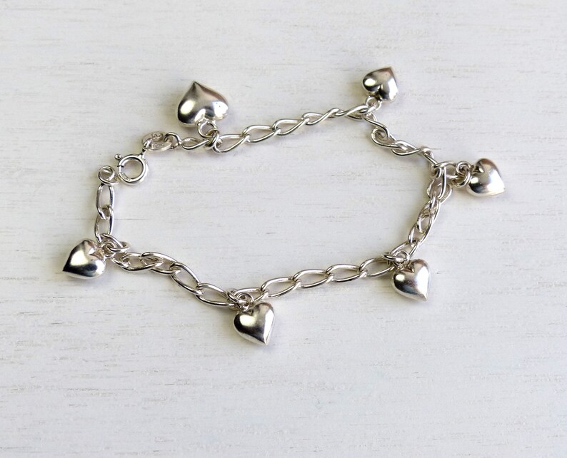 Aagaard Danish sterling Silver Hearts Bracelet small size chain Bracelet JAa Denmark Scandinavian jewelry Kids Heart charm Bracelet Jens J