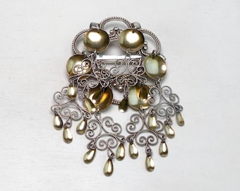 Large 3.5" Norwegian Ivar T Holth 830S Silver Solje Modernist Brooch 24grams Pin Vintage Bunad Brooch  vintage Norway Scandinavian jewelry