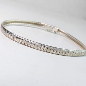 Vintage Sterling Silver Italy Bracelet Flexible Bracelet Omega
