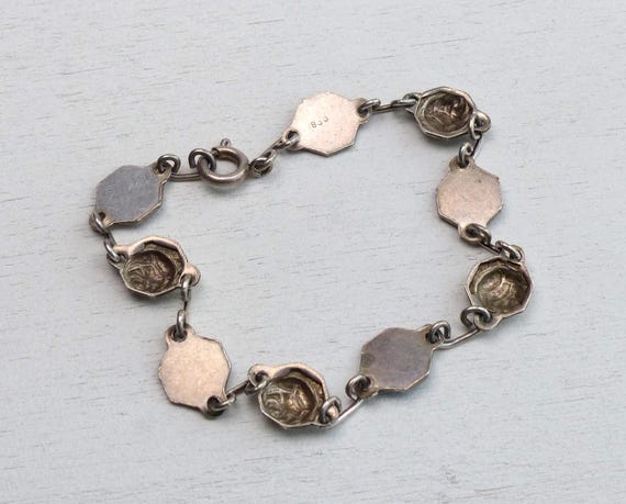 Antique 830 Solid silver Enamel Religious Christe… - image 5