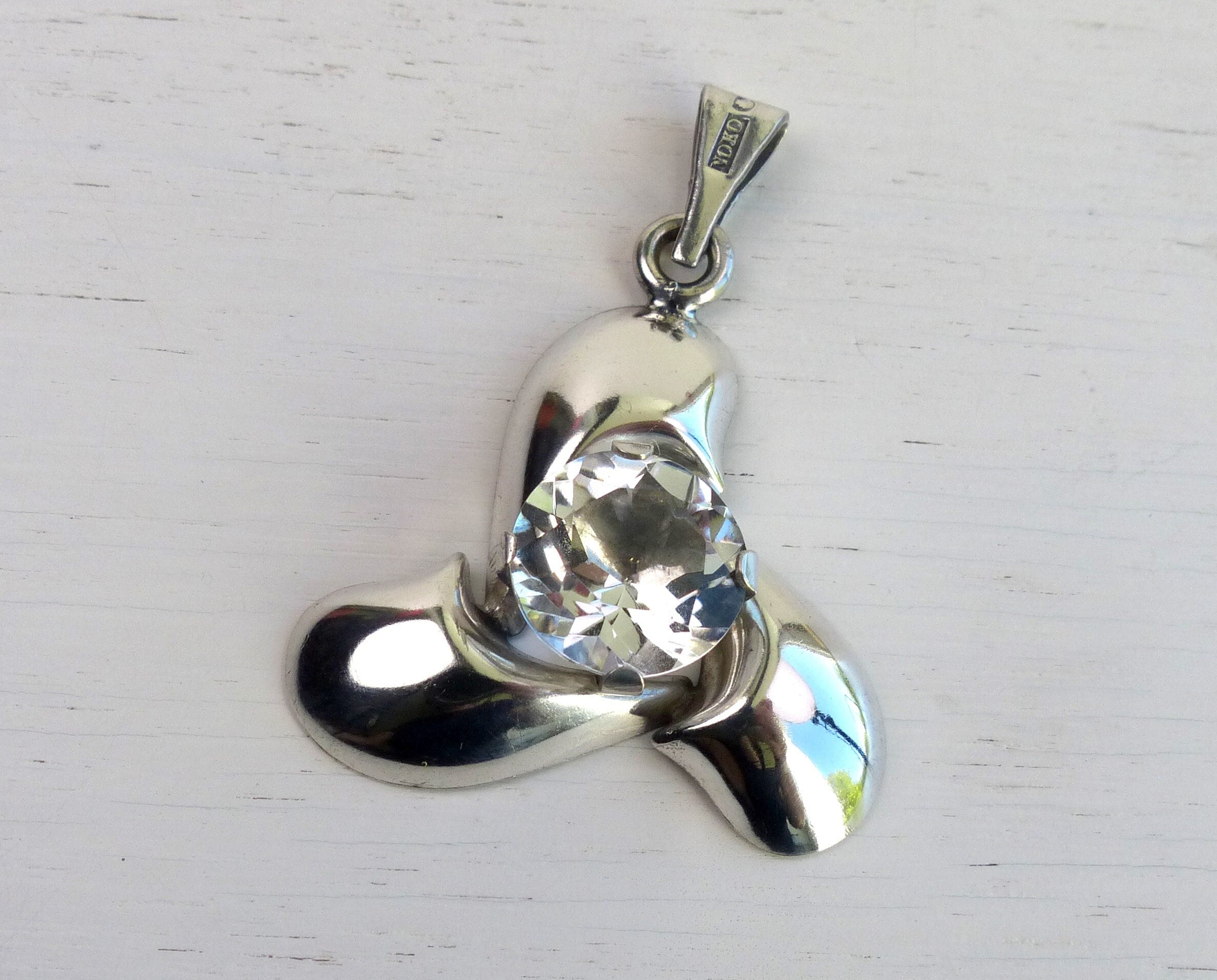 北欧 デンマーク ヴィンテージ ロッククリスタルネックレス