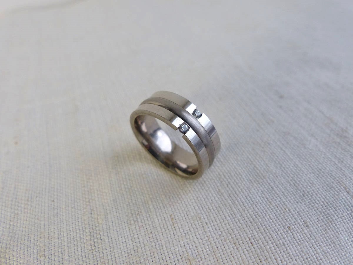 JK 925 Sterling Silver Band Ring Rhinestone ring double Band Vintage Two Row ring Wide Ring CZ silver Band Ring Scandinavian delicate ring Etsy Mexico