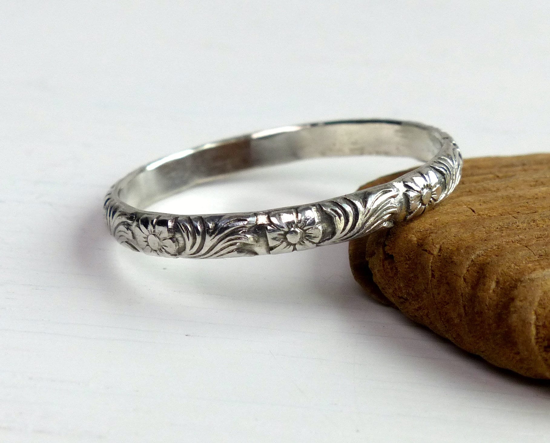 Vintage Guldvaruhuset GVH Sweden Sterling Silver Flower Ring 1951