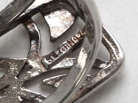 Vintage Sterling silver Sezgin Rectangle Ring des… - image 6