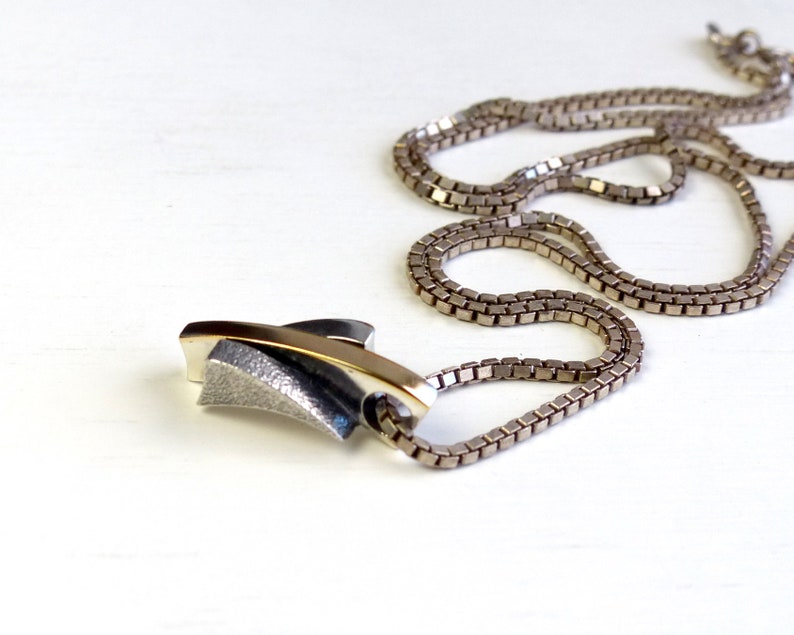 Danish Jens Johannes Aagaard sterling silver Modernist Solid Bar Necklace textured minimalist Necklace vintage Denmark Scandinavian jewelry