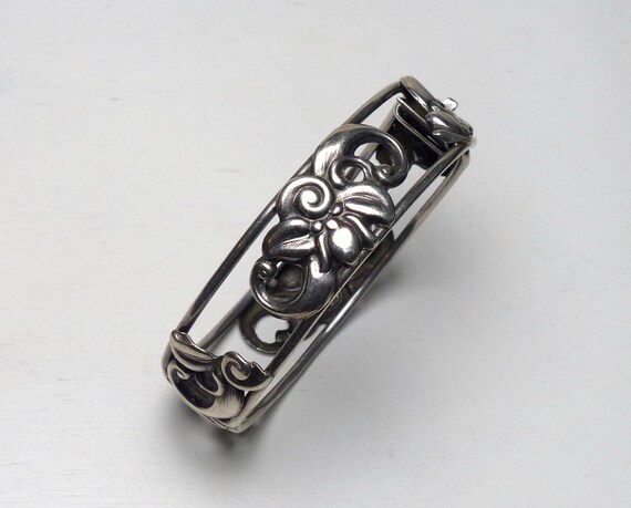 Knud Lind Denmark 830S Solid silver hinged Bangle… - image 7