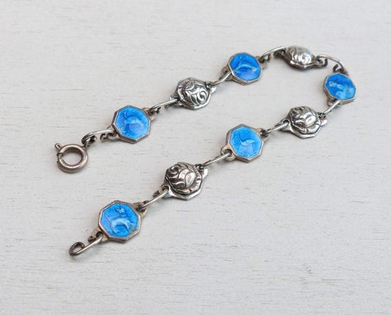 Antique 830 Solid silver Enamel Religious Christe… - image 4