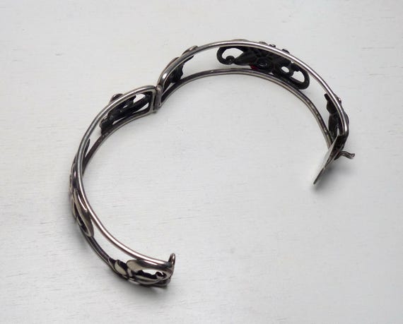 Knud Lind Denmark 830S Solid silver hinged Bangle… - image 8