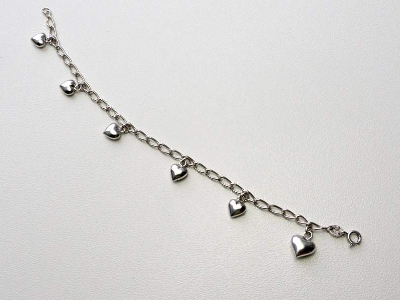 Aagaard Danish sterling Silver Hearts Bracelet small size chain Bracelet JAa Denmark Scandinavian jewelry Kids Heart charm Bracelet Jens J