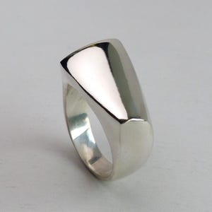 Georg Jensen #141 Sterling silver Plaza ring Henning Koppel for G.Jensen ring size 8 Danish modernist ring Denmark Scandinavian jewelry