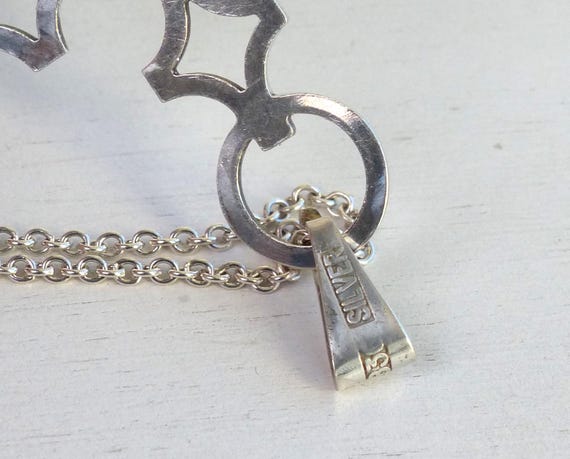 Vintage Finland 830 Solid silver Chrysoprase Neck… - image 7