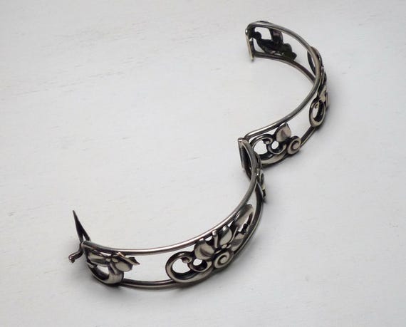 Knud Lind Denmark 830S Solid silver hinged Bangle… - image 9