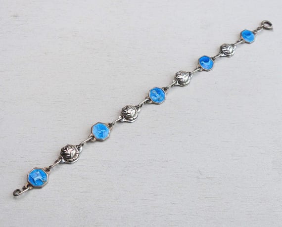 Antique 830 Solid silver Enamel Religious Christe… - image 7