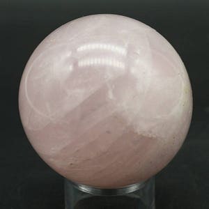 Polished Rose Quartz Sphere, Brazil Mineral Specimen for Sale image 1