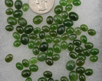 Green Jade cabachons, gemstones for Sale