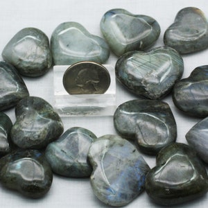 ONE Polished Labradorite Heart - Mineral Specimens/Gemstones for Sale