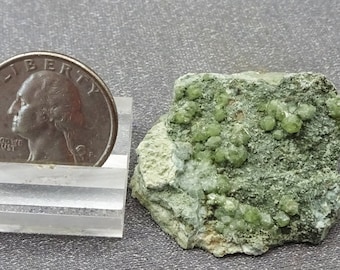 Demantoid Garnet crystals, Green Fire Mine, California- Mineral Specimen for Sale