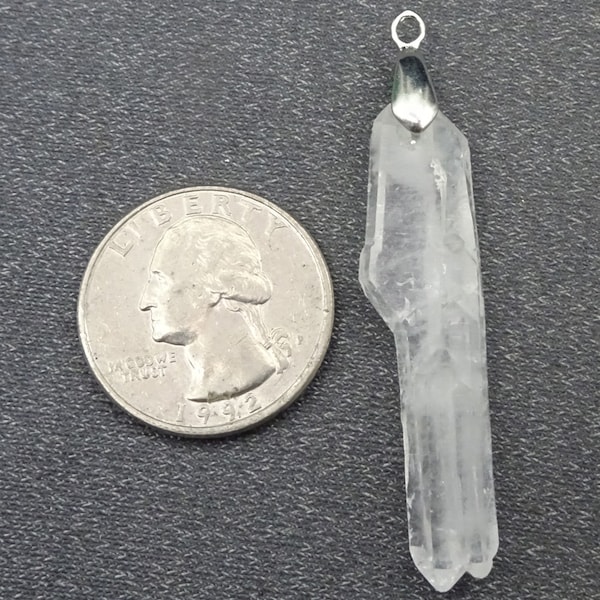 Faden Quartz Crystal Pendant, Pakistan - Mineral Specimen for Sale