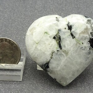 Moonstone Polished Heart - Mineral Specimen for Sale