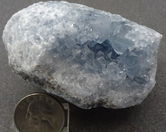 Baby blue Celestite crystals, Madagascar  - Mineral Specimen for Sale