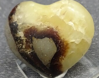 Polished Septarian Heart, Madagascar - Mineral Specimen for Sale
