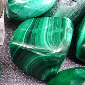 ONE Large Malachite tumbled and polished nugget Mineral Specimens/Gemstones for Sale image 6