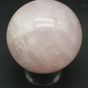 Polished Rose Quartz Sphere, Brazil Mineral Specimen for Sale image 2