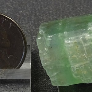Green Calcite Rhombohedron, Mexico  - Mineral for Sale